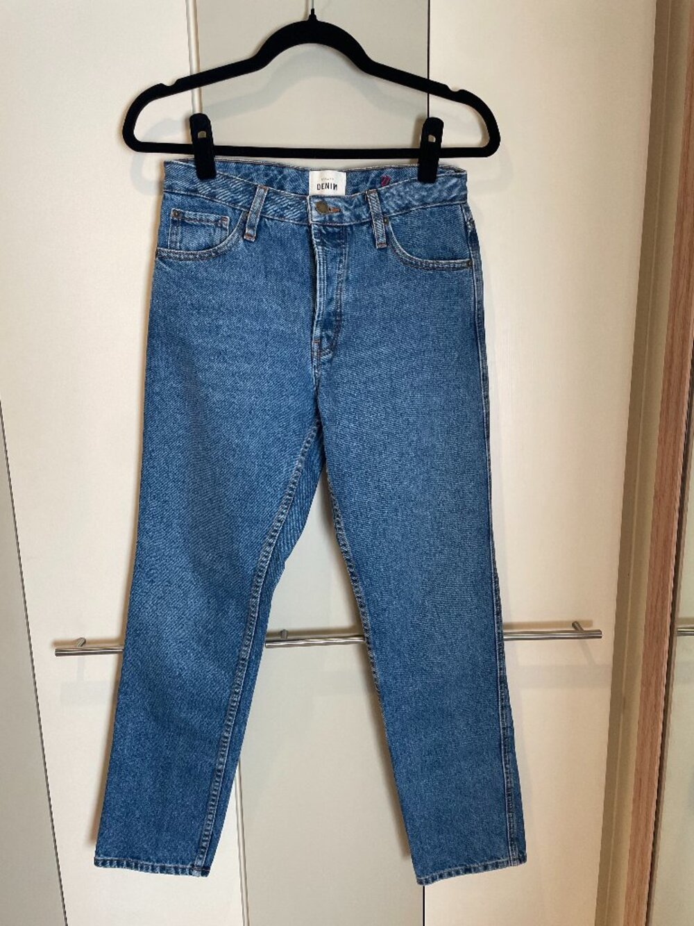 Sézane Denim 1985 Mid Rise Straight Leg Jeans Size 27